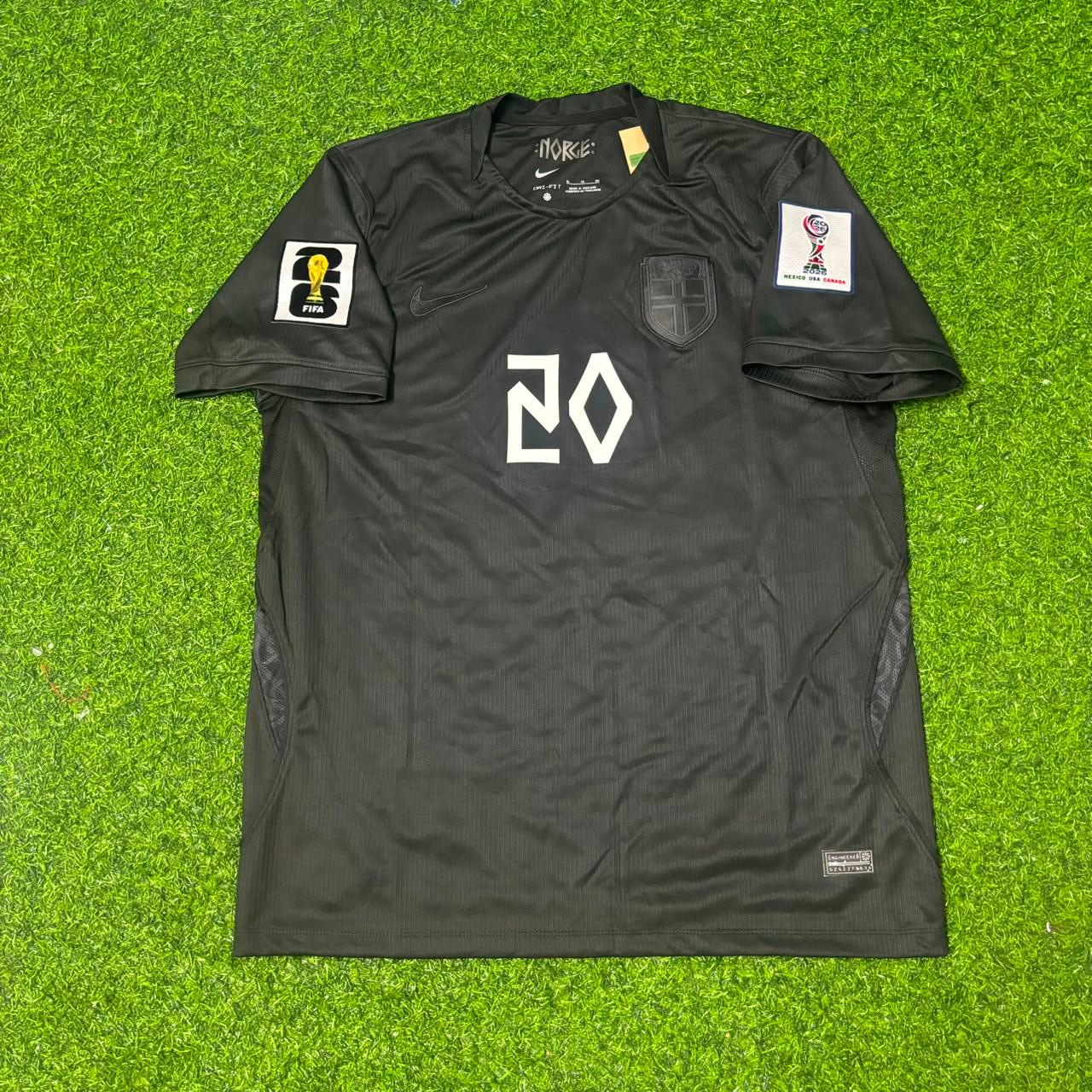 Antonio Nusa #20 Norway 2026 World Cup Black Away Football Jersey