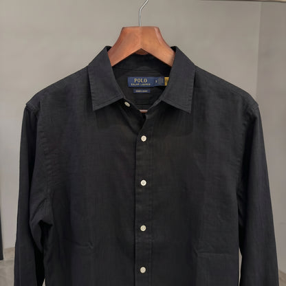 Linen/Remi Blend Shirt, Black