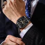POEDAGAR Prestige Square Chronograph-klokke