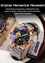POEDAGAR Prestige Automatic Skeleton Sportsklokke