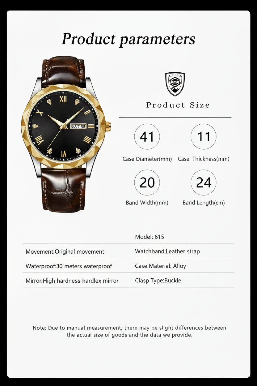 POEDAGAR Prestige Day-Date Watch