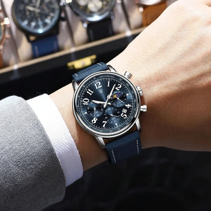POEDAGAR Tactical Chronograph Watch
