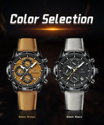 POEDAGAR Vintage Chrono Klokke i Skinn
