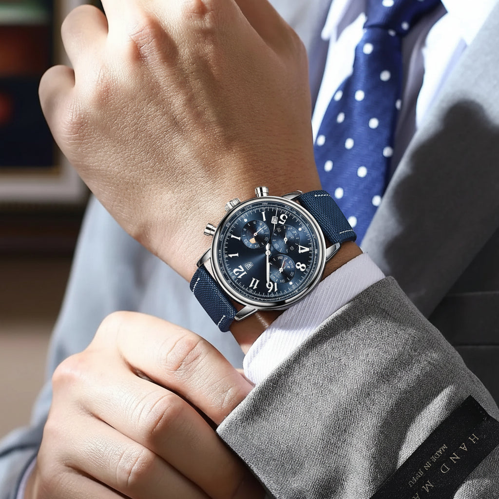POEDAGAR Tactical Chronograph Watch