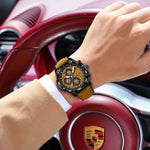 POEDAGAR Vintage Chrono Klokke i Skinn