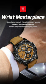 POEDAGAR Vintage Chrono Klokke i Skinn