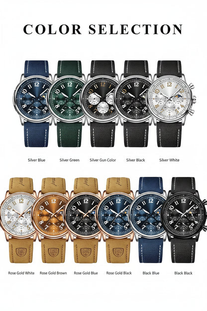 POEDAGAR Tactical Chronograph Watch