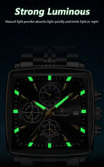 POEDAGAR Prestige Square Chronograph-klokke