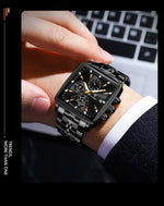 POEDAGAR Prestige Square Chronograph-klokke