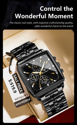 POEDAGAR Prestige Square Chronograph-klokke