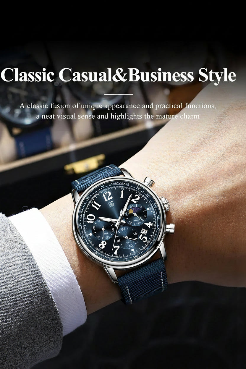 POEDAGAR Tactical Chronograph Watch