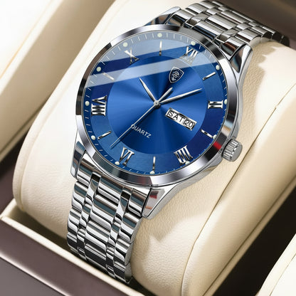 POEDAGAR Classic Day-Date Watch