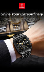 POEDAGAR Prestige Square Chronograph-klokke