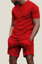 T-skjorte og shorts-sett for herre