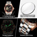 POEDAGAR Prestige Automatic Skeleton Sportsklokke