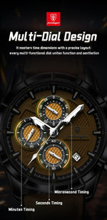 POEDAGAR Vintage Chrono Klokke i Skinn