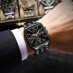 POEDAGAR Prestige Square Chronograph-klokke