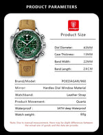 POEDAGAR Chrono skinnklokke