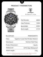 POEDAGAR Chrono Stålklokke