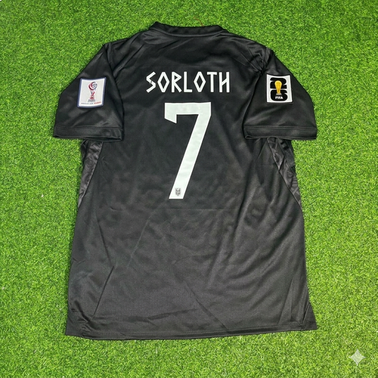 Alexander Sørloth #7 Norway 2026 World Cup Black Away Football Jersey