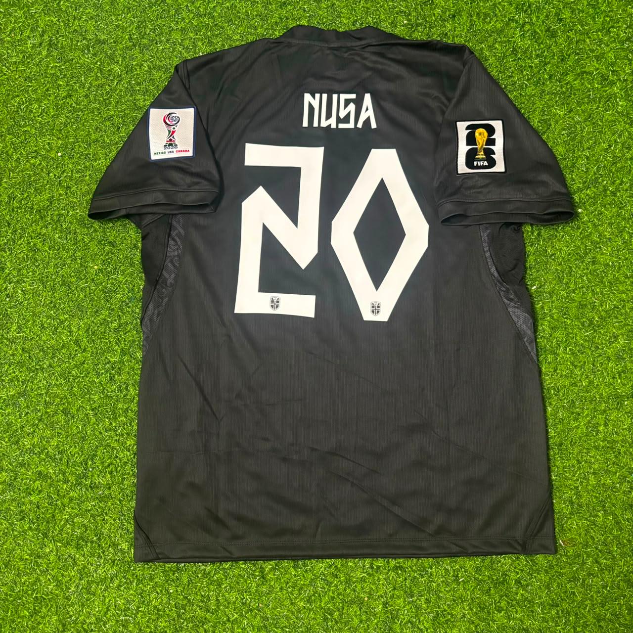 Antonio Nusa #20 Norway 2026 World Cup Black Away Football Jersey