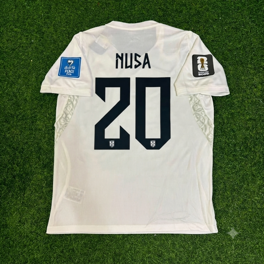Antonio Nusa #20 Norway 2026 World Cup White Football Jersey