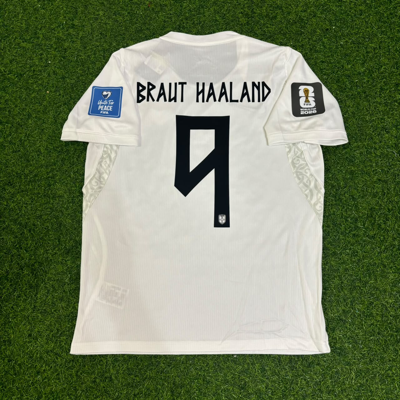 Erling Braut Haaland #9 Norway 2026 World Cup White Football Jersey