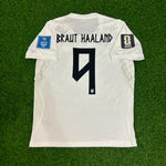 Erling Braut Haaland #9 Norway 2026 World Cup White Football Jersey