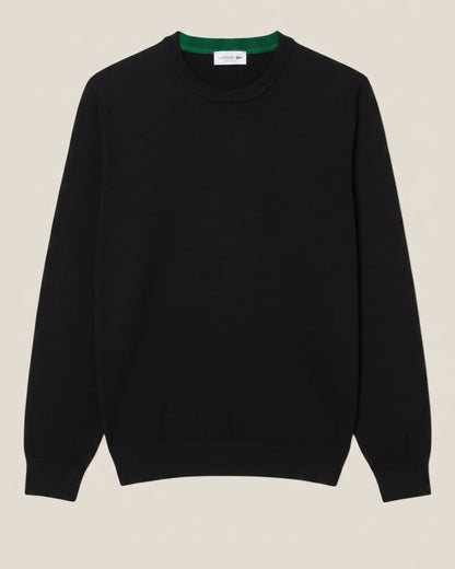 Monochrome Cotton V-neck Sweater