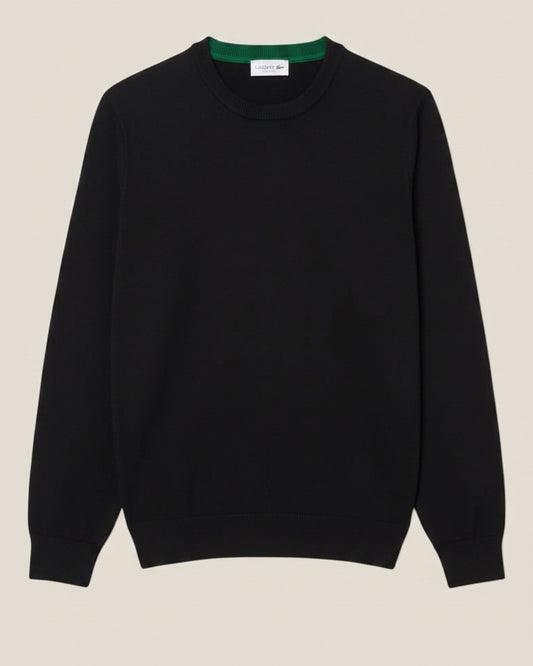 Monochrome Cotton V-neck Sweater