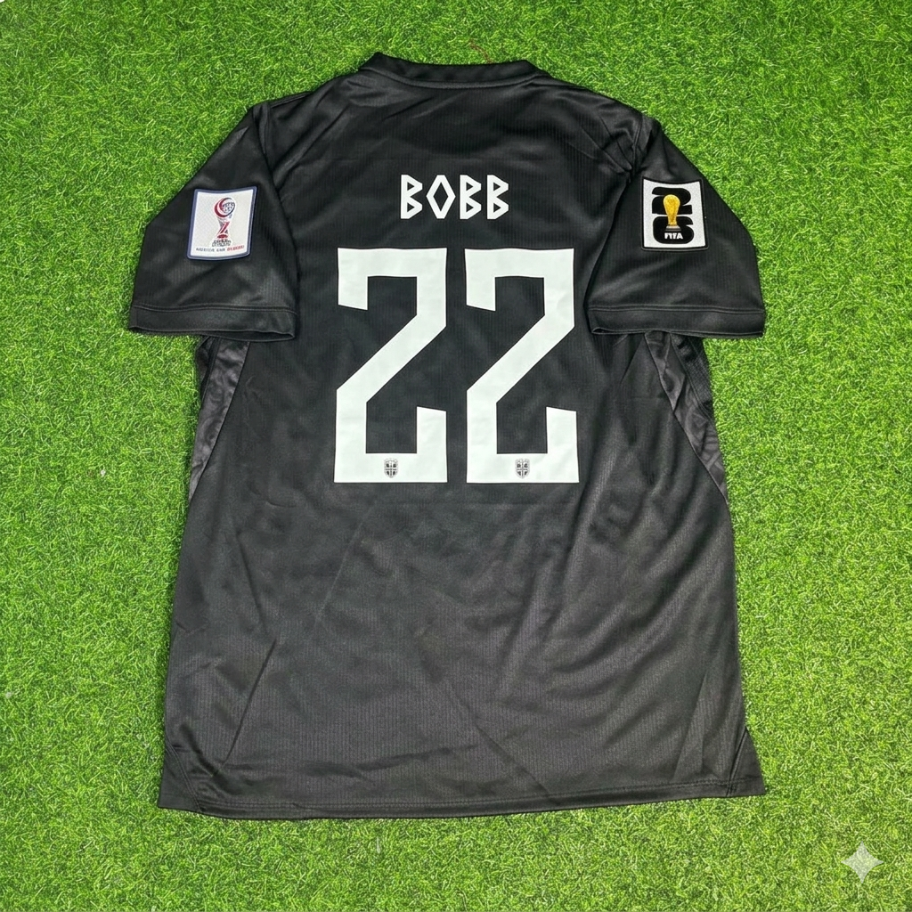 Oscar Bobb #22 Norway 2026 World Cup Black Away Football Jersey