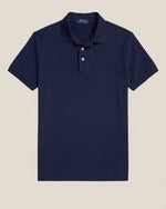 Tilpasset slim fit polo i stretch-mesh