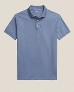Tilpasset slim fit polo i stretch-mesh
