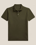 Tilpasset slim fit polo i stretch-mesh