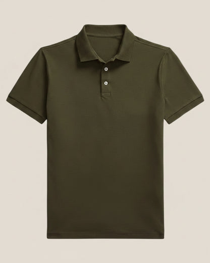 Custom Slim Fit Stretch Mesh Polo Shirt