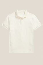 Tilpasset slim fit polo i stretch-mesh