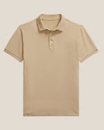 Tilpasset slim fit polo i stretch-mesh