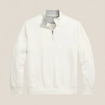 Luxury Jersey Quarter-Zip Pullover