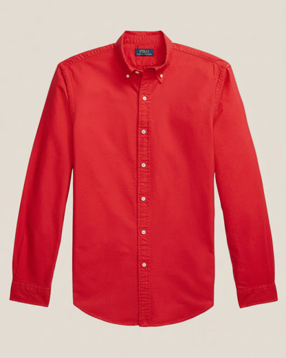 Slim Fit Garment-Dyed Oxford Shirt