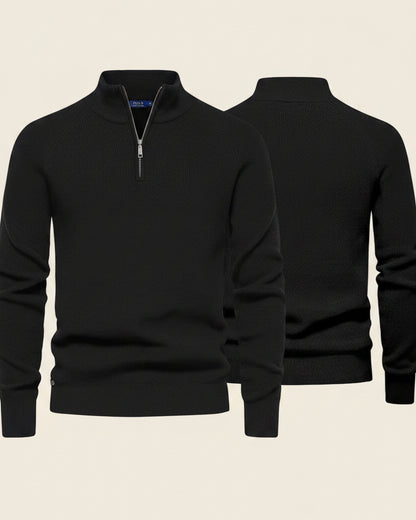 Classic Knit Quarter-Zip Sweater
