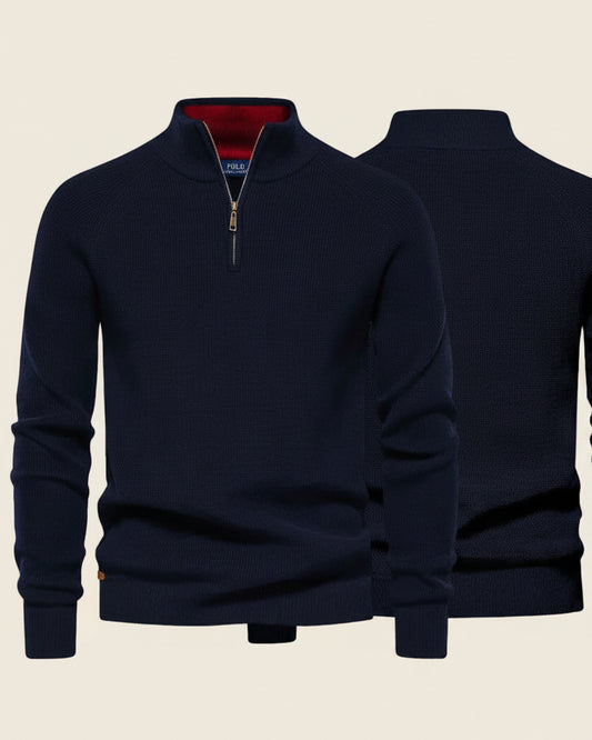 Classic Knit Quarter-Zip Sweater