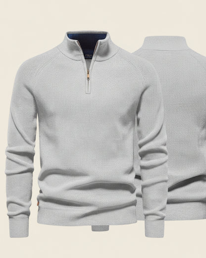 Classic Knit Quarter-Zip Sweater